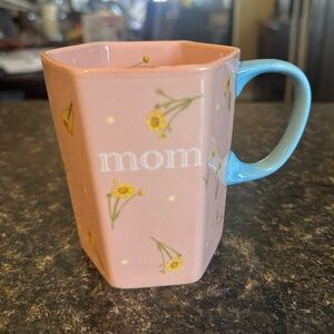 Anthropologie Mom mug with flower design as new with sticker on base